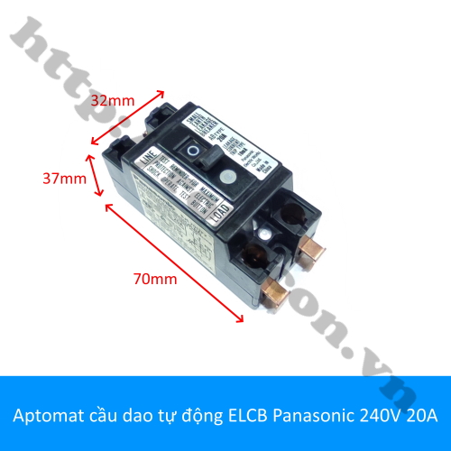  Aptomat cầu dao tự động ELCB Panasonic 240V 20A