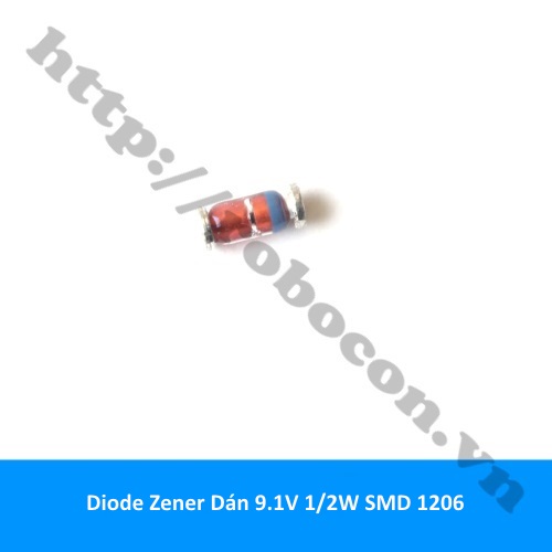 Diode Zener Dán 9.1V 1/2W SMD 1206