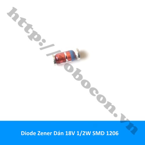 Diode Zener Dán 18V 1/2W SMD 1206