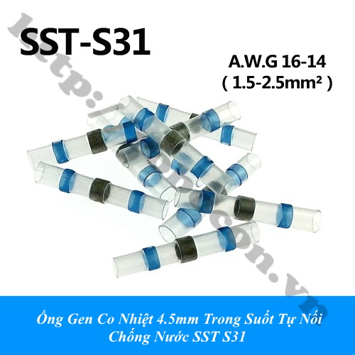 Ống Gen Co Nhiệt 4.5mm Trong Suốt Tự Nối Chống Nước SST S31 