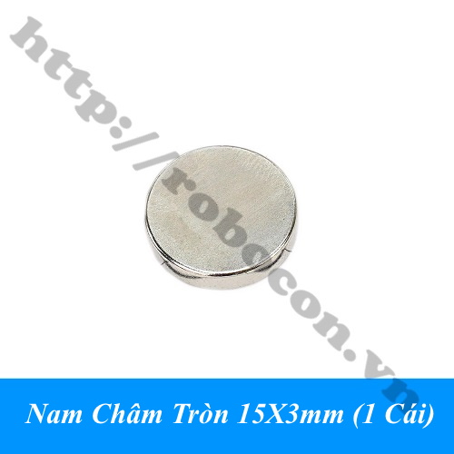 Nam Châm Tròn 15X3mm (1 Cái) 