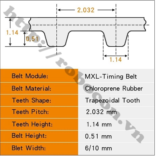 Dây Pulley B97MXL Chu Vi 197mm Bản 10mm 