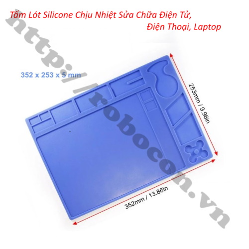 Tấm Lót Silicone Chịu Nhiệt 352x253x5mm Sửa Chữa Điện Tử, Điện Thoại, Laptop