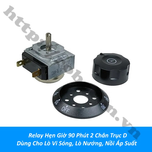 Relay Hẹn Giờ DKJ-90 2 Chân Trục D Dùng Cho Lò Vi Sóng, Lò Nướng, Nồi Áp Suất