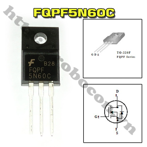 MOSFET 5N60C TO-220 5A 600V N-CH