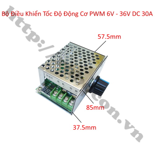 Bộ điều khiển tốc độ động cơ pwm 6V – 36VDC 30A có led hiển thị tốc độ