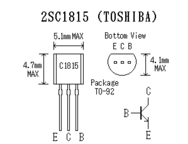 Sơ đồ chân của 2SC1815