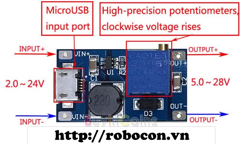 Module BOOST DC-DC 2-24VDC.