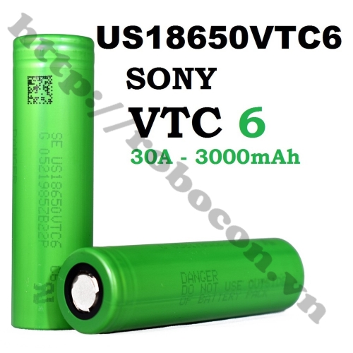 Pin Sony 18650 VTC6 3000mAh Dòng Xả 30A Chính Hãng