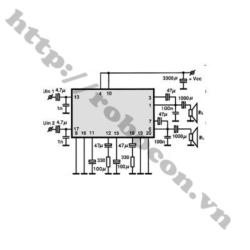 IC Công Suất Âm Thanh 2 Kênh LA4500 Dùng Cho Radio Cát Sét 