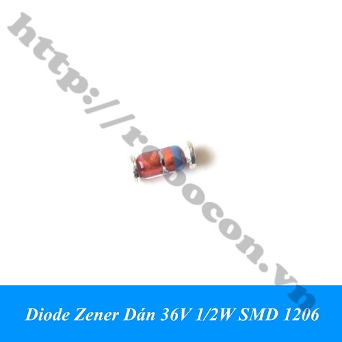 Diode Zener Dán 36V 1/2W SMD 1206