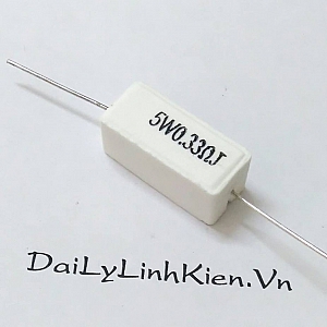DT74 Điện trở sứ 0.33 Ohm 0.33R 5W