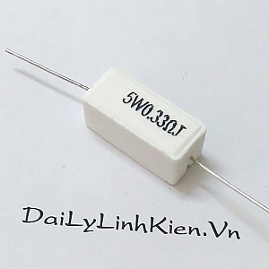  DT74 Điện trở sứ 0.33 Ohm 0.33R 5W  