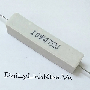 DT91 Điện trở sứ 47 Ohm 47R 10W