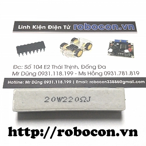 DT249 Điện trở sứ 220 Ohm 220R 20W