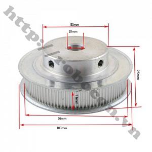 PKK564 Pulley Bánh Răng Nhôm 60XL10 - ...