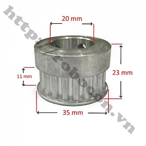PKK590 Pulley Bánh Răng Nhôm 20XL20 20 ...
