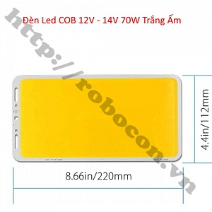 LED154 Đèn Led COB 12V-14V 70W Trắng ...