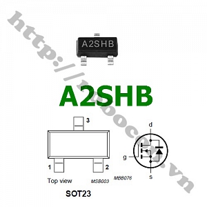 MO25 MOSFET SI2302 A2SHB SOT23 2.5A/20V