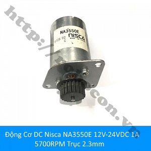  PKK1224 Động Cơ DC Nisca NA3550E 12V-24VDC 1A 5700RPM Trục ...