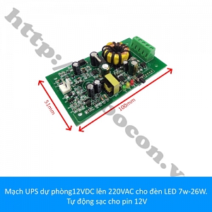 MDL390 Mạch UPS dự phòng12VDC lên 220VAC ...