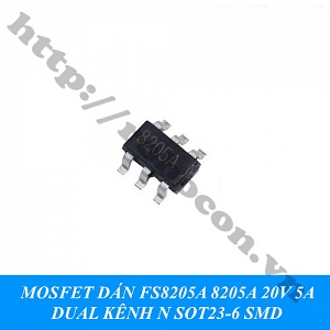  MO29 Mosfet Dán FS8205A 8205A 20V 5A Dual Kênh N ...