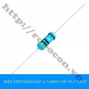 DT319  ĐIỆN TRỞ CHÍNH XÁC 4,7 OHM 4,7R 1/4W ...