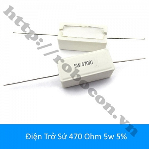  DT351 Điện Trở Sứ 470 ohm 470R 5w 5% 