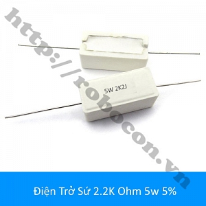  DT352 Điện Trở Sứ 2.2K Ohm 2.2KR 5w 5% 