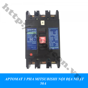  PKK1149 Aptomat 3 Pha Mitsubishi Nội Địa Nhật 50A 