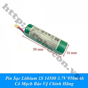  PPKP102 Pin Sạc Lithium 1S 14500 3.7V 950mAh Có Mạch ...