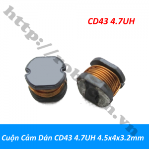  CCL119 Cuộn Cảm Dán CD43 4.7UH 4R7 4.5x4x3.2mm  