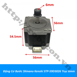  LKRB138 Động Cơ Bước Shinano Kenshi STP-59D3026 Trục 6mm 