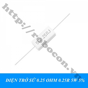  DT396 Điện Trở Sứ 0.25 ohm 0.25R 5w 5% 