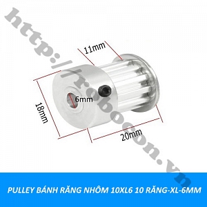  PKK619 Pulley Bánh Răng Nhôm 10XL6 10 Răng-XL-6mm  