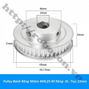  PKK1475 Pulley Bánh Răng Nhôm 40XL25 40 Răng- XL- Trục ...