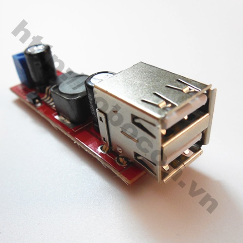 MDL122 Module mạch BUCK hạ áp 9V-12V-24V-36V XUỐNG 5V-3A Loại 2 cổng USB