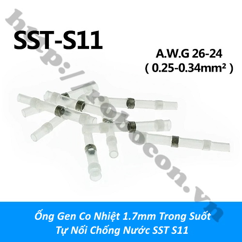 Ống Gen Co Nhiệt 1.7mm Trong Suốt Tự Nối Chống Nước SST S11