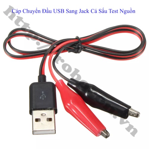 CO258 Cáp Chuyển Đầu USB Sang Jack Cá Sấu Test Nguồn
