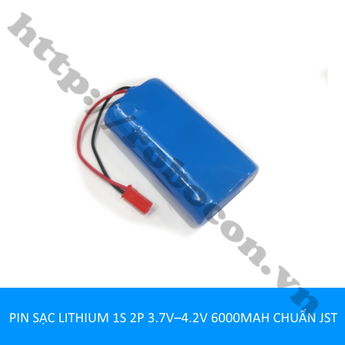 Pin Sạc Lithium 1S 2P 18650 3.7V-4.2V 6000mah 