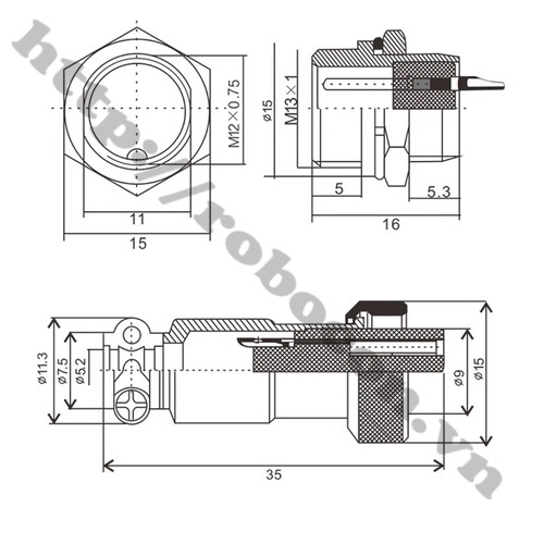 JACK GX12-3P (CẶP ĐỰC - CÁI) 