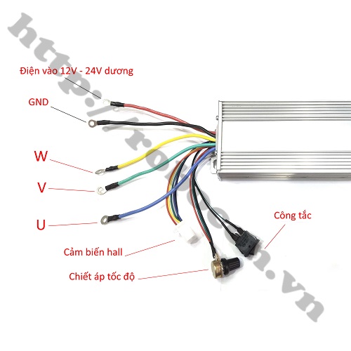 Mạch ESC 800W Điều Tốc Cho Động Cơ Brushless Không Chổi Than, Động Cơ 3 Pha 12V-24V 