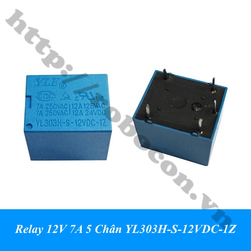 Relay 12V 7A 5 Chân YL303H-S-12VDC-1Z 