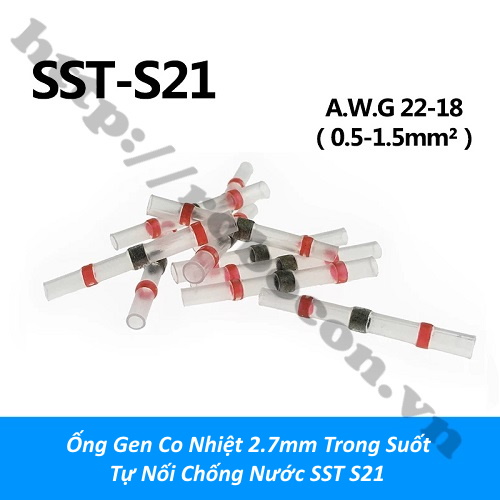 Ống Gen Co Nhiệt 2.7mm Trong Suốt Tự Nối Chống Nước SST S21
