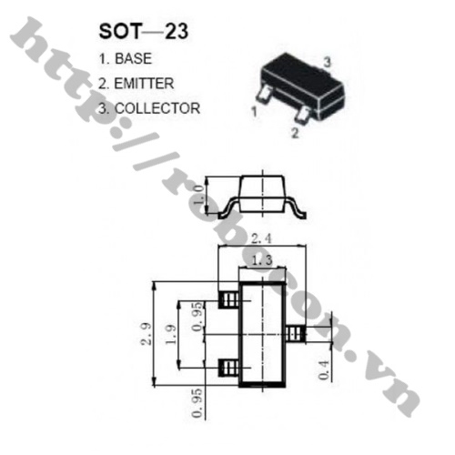 Transistor S8050 J3Y NPN 0.5A 40V SOT-23 SMD