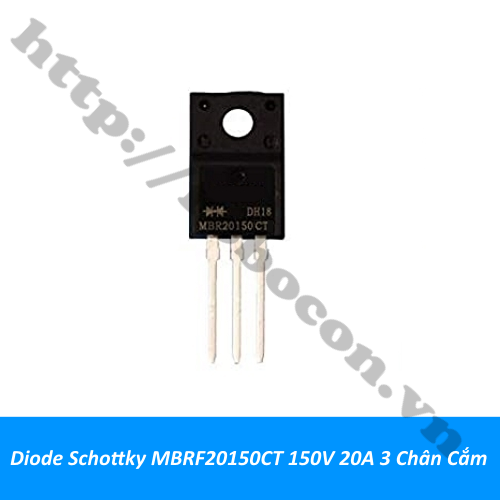Diode Schottky MBRF20150CT 150V 20A 3 Chân Cắm