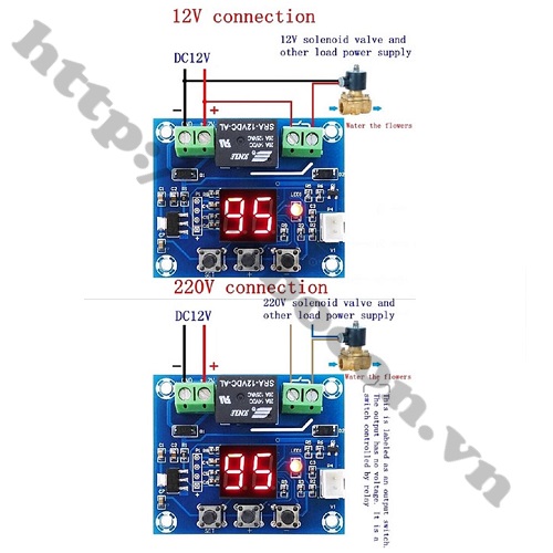 Module Cảm Biến Độ Ẩm Đất XH-M214 12VDC, Bật Tắt Thiết Bị Tưới Cây 