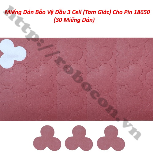 PPKP217 Miếng Dán 3 Cell Tam Giác Bảo Vệ Cực Cho Pin 18650