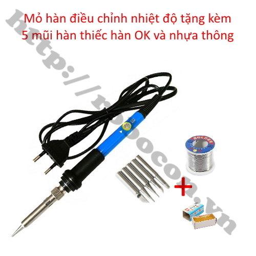 CBM130 Mỏ Hàn Điều Chỉnh Nhiệt Độ 936 60W Tặng Kèm 5 Mũi Hàn Thiếc Hàn OK Và Nhựa Thông