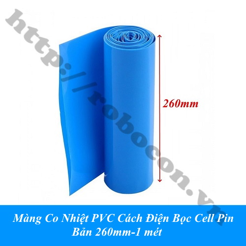 Màng Co Nhiệt PVC Cách Điện Bọc Cell Pin Bản 250mm
